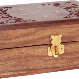 Wooden Jewellery Box 8*5 Inch Jewelry Storage, Makeup Storage, Gift For Marriage, Accessory Storage Vanity Box-11