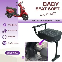 (Foldable) Activa/Jupiter/Aviator/Dio/Mastro baby seat Comfortable for Kids Bike Single Bike Seat Cover For Honda Activa-image-23