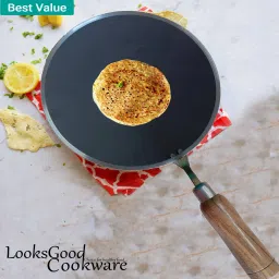 3 mm Thick heavy quality Indian iron Tawas for roti/chapati/paratha etc. Tawa 25 cm diameter-image-36