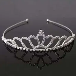 Silver Big Rhinestones & Zircons Princess Crown Head Band for Girls Head Band-31