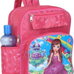 Nursery LKG Princess School Bag (Pink Backpack Small Size) Waterproof School Bag-image-30