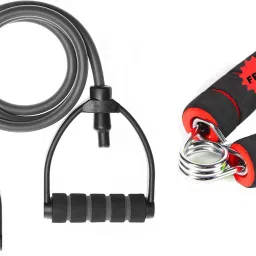 Super Quality Combo Of Adjustable Single Toning Tube with Foam Hand Gripper Fitness Accessory Kit Kit-image-85