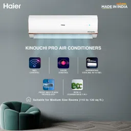 haier Frost Self-Clean 2023 Model 1 Ton 3 Star Split Inverter Intelli smart, Intelli Convertible 7-in-1, Triple Inverter Plus Technology,Cooling at Extreme Temperature AC with Wi-fi Connect- White image 2
