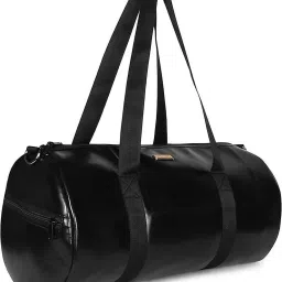 10 L Gym Duffel Bag - BlackLeather Gym Bag Duffel Bag Shoulder Bag for Men and Women Travel Duffel - Black-image-60