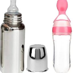 New-born Baby Feeding Bottle Toddler Safe Silicone Squeeze Feeding- Food Grade Plastic, Silicone-11