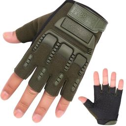 Hand Protection Tactical & Breathable Half Fingers Bike Riding Gloves for Riders Riding Gloves-image-39