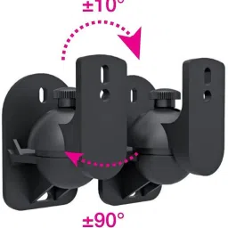 Tly Techly ICA-SP SS28 Pair Speakers Wall Brackets Universal Adjustable Speaker Mount image 2