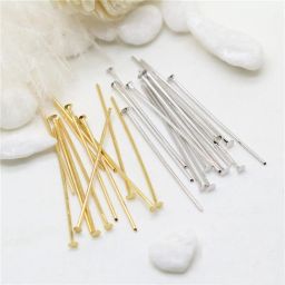 Head pins for Jewellery Making Pack of 150 Gold, 150 Silver-11