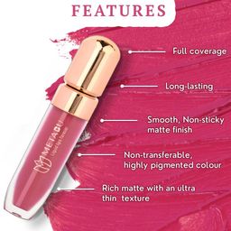 METABU Set Of 2 Long Lasting Liquid Lipstick - 4.25 ml Each -Flamingo 01-Rich Ruby 02 image 3