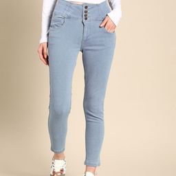 DressBerry Women Blue Skinny Fit Mid-Rise Clean Look Stretchable  Ankle Length Jeans-image-27