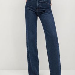 MANGO Women Blue Sustainable Nora Wide Leg High-Rise Stretchable Clean Look Jeans-image-50