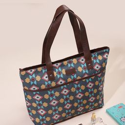Happening Hippo Geometric Printed Shoulder Bag Up to 16 inch-17