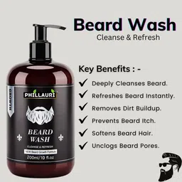 Phillauri Beard Wash For Refresh & Conditioner- 200 ml each image 3