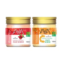 AYA Set of Rosehip & Vitamin C Exfoliating Face Scrubs - 100 ml Each-46