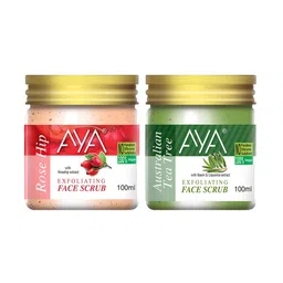 AYA Set Of 2 Rosehip & Tea Tree Exfoliating Face Scrubs - 100 ml Each-20