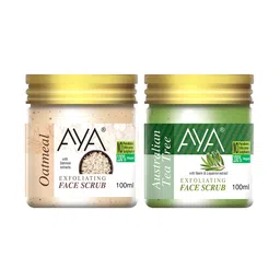 AYA Set Of 2 Oatmeal & Tea Tree Exfoliating Face Scrubs - 100 ml Each-49