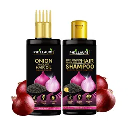 Phillauri Set of Onion Black Seed Hair Oil & Shampoo - 100ml each-30