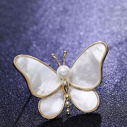 SYGA Women Mother Of Pearl Butterfly Pin Brooch-image-47