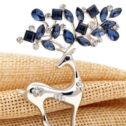 YouBella Women Silver-Plated Deer Shape Brooch-image-64