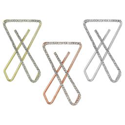 VAMA Set of 3 Gold-Plated Rhinestone-Studded Metal Safety Saree Pins-image-16
