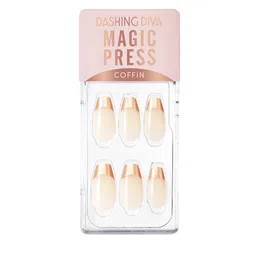 DASHING DIVA MAGICPRESS Coffin Rose Gold Edge French Nail Essentials-image-34