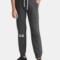 Urbano Juniors Boys Pure Cotton Mid-Rise Joggers-image-78