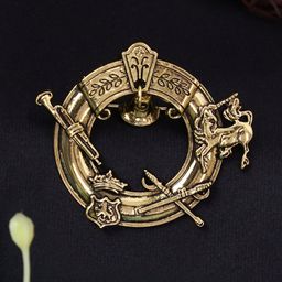 Kavove Men Crimson Circle Drape Brooch-image-40