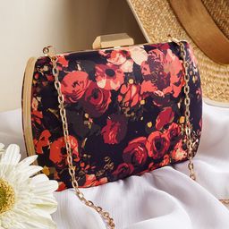 JOKER & WITCH Floral Printed Box Clutch-image-62
