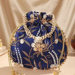 Jazz and Sizzle Embroidered Potli Clutch-33