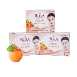 ROSA Herbalcare Set Of 3 Peach & Olive Gel Bathing Bar - 100 g Each-91