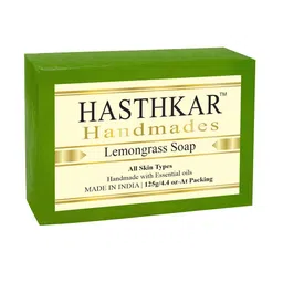 Hasthkar Set of 3 Handmades Glycerine Lemon Grass Soap 125gm Each image 5