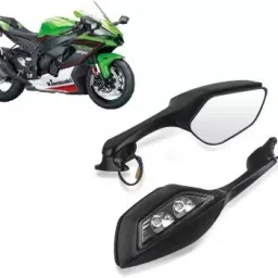 Mirror with LED Turn Light For Kawasaki Ninja ZX-10-R YAMAHA R15 V3/V4 Rearview Radar Mirror-image-11