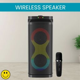 FRONY A1 (PORTABLE BLUETOOTH PARTY SPEAKER) Wireless Karaoke Mic & Deep Bass SoundI471 40 W Bluetooth Party Speaker-image-109