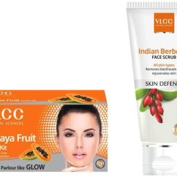 VLCC Papaya Fruit Facial Kit, Indian Berberry Face Scrub Personal Care Appliance Combo-image-84