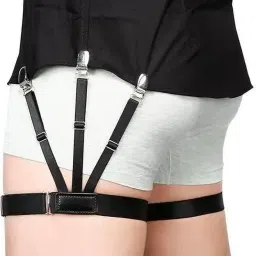 JS Enterprises ™ Shirt Stays For Men, Shirt Holder For Men, Adjustable Elastic Shirt 1 Pair Garter-30