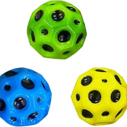 athravtoys Combo 3 Moon Ball Bouncy Coral Ball Anti Stress Ball - 15 cm-picture-4