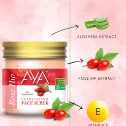 AYA Set of Rosehip & Vitamin C Exfoliating Face Scrubs - 100 ml Each image 2