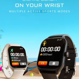HAMMER  Jet Black Polar 2.01 inch IPS AOD, Advanced Bluetooth Calling Smartwatch image 3