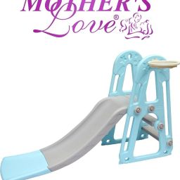 Super Garden Slider with Extended Buffer Zone//Foldable Slide for Boys and Girls - Perfect for Home / Indoor/ Outdoor/Preschool / School (1-6 Years -Blue)-0