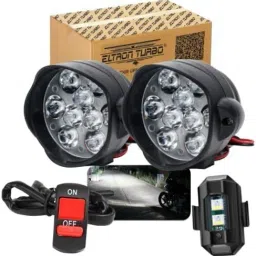 Original 9 LED Fog Light High Bright with free switch Fog Lamp Car, Motorbike LED (12 V, 15 W)-image-34