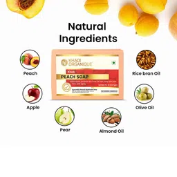 Khadi Organique Set of 8 Peach Handmade Soap with Essential Oils 125 g (Each) image 5