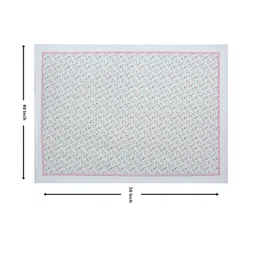 Alina decor Green & Pink Printed Rectangular 4-Seater Table Cover image 4