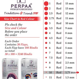 PERPAA Set of 2 Red Velvet Kumkum Bindi Box with 15 Flaps Each - Size 10 image 5