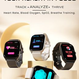 HAMMER  Jet Black Polar 2.01 inch IPS AOD, Advanced Bluetooth Calling Smartwatch image 2