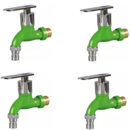 - PVC Miami Nozzle Bib Cock Tap - Green ( PACK OF 4 ) Nozzle Cock Faucet-image-60