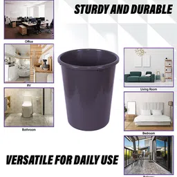 Kuber Industries Grey Garbage Open Dustbin - 13 L Each image 2