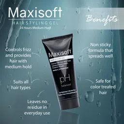 Maxisoft Set of 2 pH Balanced Hair Styling Gel with Aloe Vera & Witch Hazel - 100 ml each image 2