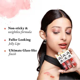 Elitty Set of 3 Junkie High Shine Long Lasting Lip Gloss with Witch Hazel - 4 ml each image 2