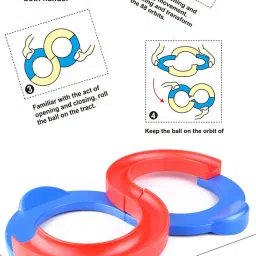 kp enterprise 8 Shape Infinite Loop Interaction creative Track Toy with 2 Bouncing Ball image 4