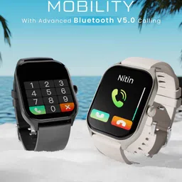 HAMMER  Jet Black Polar 2.01 inch IPS AOD, Advanced Bluetooth Calling Smartwatch image 4
